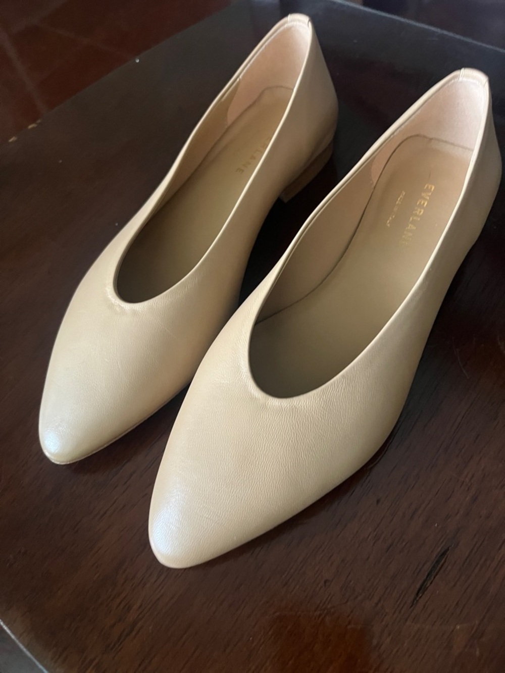 Everlane beige Nude Pointed Ballet Flats